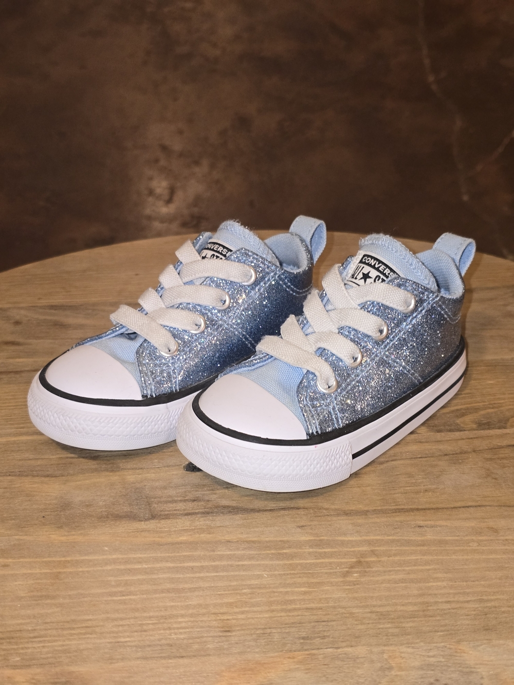 Converse Chuck Taylor All Star Madison Blue Glitter Easy-On Infant Size 5